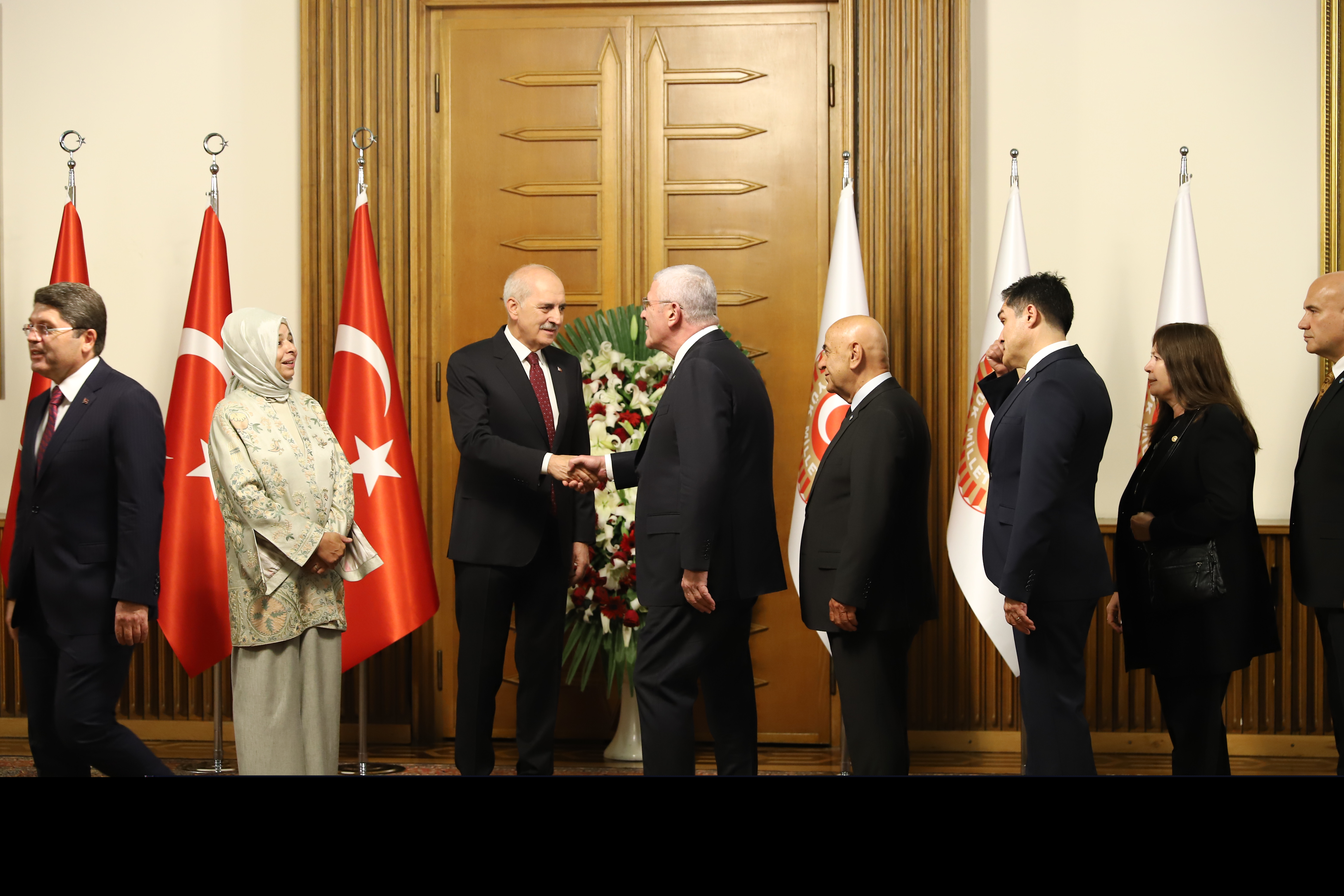 Dervişoğlu, TBMM Tören Salonu’nda düzenlenen resepsiyona katıldı